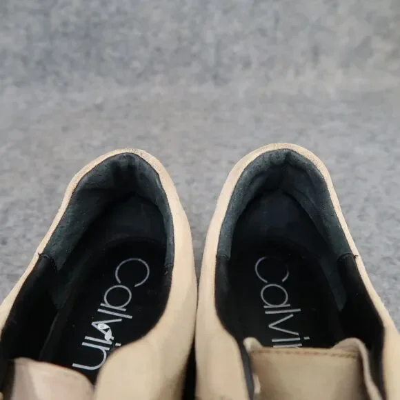 Calvin Klein Shoes Womens 9.5 Sneakers Lifestyle Fashion Leather Classic Lace Up - Picture 12 of 13